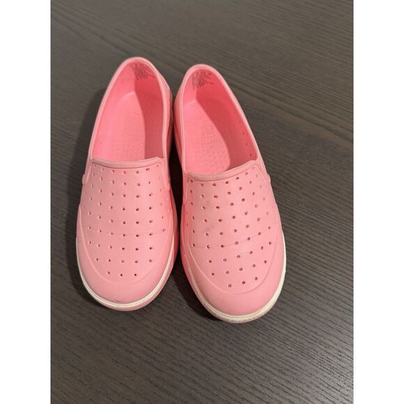 Girls Shoes Size 1 2 GAP KIDS Neon Pink Water Boat Pool Rubber Summer - Picture 4 of 4